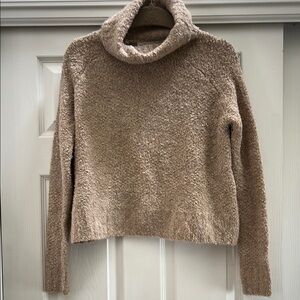 Zara Tan Cowl Neck Sweater with Relaxed Fit